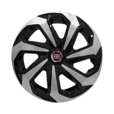 Imagem de Calota Esportiva Aro 13 Spider Black/Silver Fiat Uno Palio Siena - Eli
