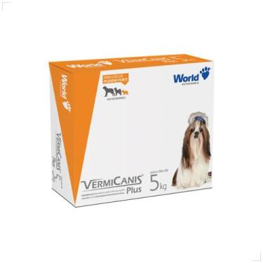 Imagem de VermiCanis Plus 400mg 4 Comprimidos Cães 5kg Medida:5kg - World, 5kg