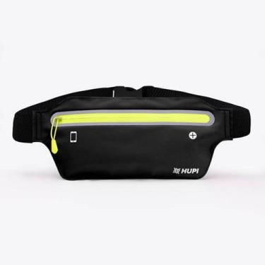 Imagem de Pochete Hupi Slim Preto Zíper Amarelo Cor Preto/Amarelo