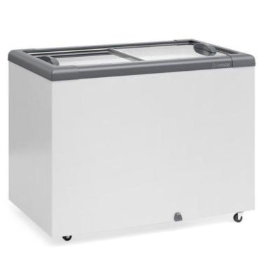 Imagem de Freezer Horizontal Gelopar Manual 295L Porta Vidro Reto Deslizante GHD300L Cinza 220V
