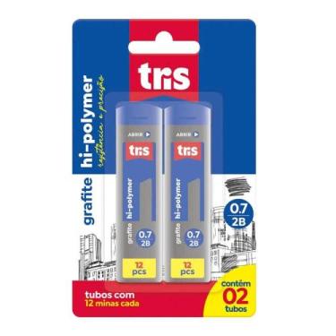 Imagem de Grafite Hi-Polymer Graphite - 0.7mm - Cartela C/2 Tubos C/12 Minas -Tr