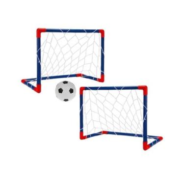 Imagem de Kit Futebol Infantil com 2 Gols Traves 01 Bola Super League - TOYMASTE