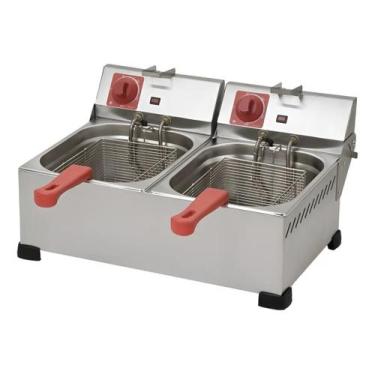Imagem de Fritadeira Elétrica 2 Cubas 6L 220V Marchesoni Inox, 220V