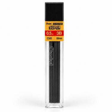 Imagem de Grafite Pentel Hi-Polymer Super 0,5mm H B 2B 12 Unidades Lapiseira Ano