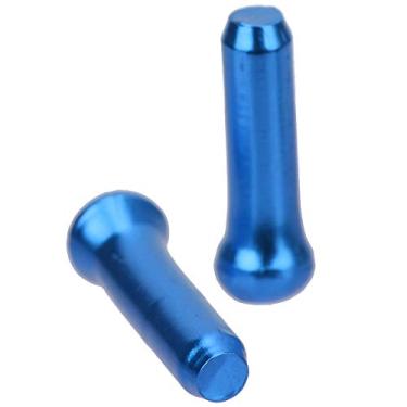 Imagem de Virola de fio de freio, econômica, prática, resistente e durável, capa de cabo de engrenagem traseira, crimpadores de bicicleta de liga de alumínio para suprimentos de bicicletas, bicicleta de estrada (azul)