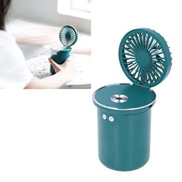 Imagem de ventilador umidificador 2 em 1,Mini umidificador com ventilador, umidificador de mesa, carregamento USB, saída de neblina, 280 ml, ventilador multifuncional para mesa e escritório