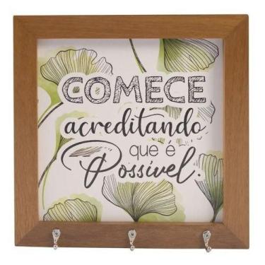 Imagem de Porta Chaves Modelo Quadro Decorativo Parede - Lidecor