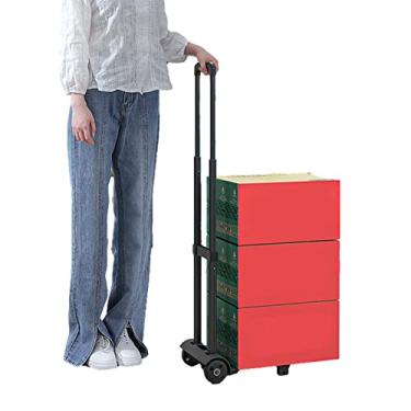 Imagem de mão dobrável | Carrinho dobrável para serviço pesado - mudança bagagem portátil para serviço pesado, plataforma serviço público, compras Rock-br