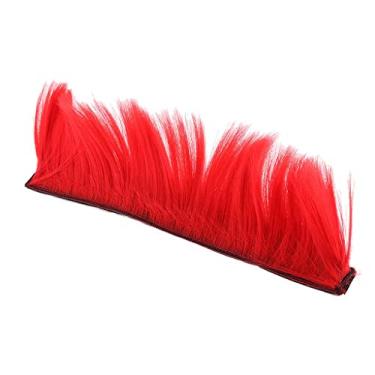 Imagem de Kokiya Capacete Adesivo Moicano para Motocicleta, Apliques de Skinhead Peruca, Vermelho