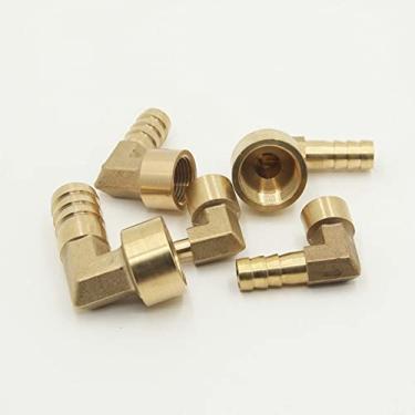 Imagem de 8~16mm Mangueira Barb x 1/2quot;?Adaptador de conector de encaixe de encaixe de cotovelo de lat?o de 90 graus com rosca f¨ºmea, 1/4"