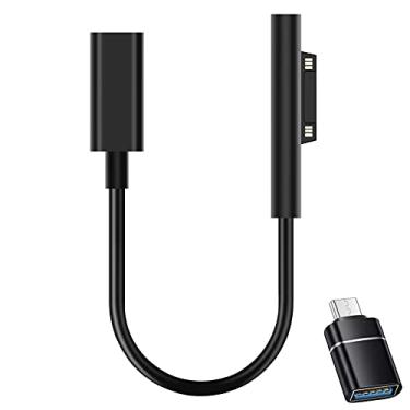 Imagem de BOLS Cabo de carregamento rápido tipo C fêmea para Microsoft Surface PD 45W 15V/3A compatível com Surface Pro 3/4/5/6 Surface GO Surface Book 1/2 Surface Laptop1/2