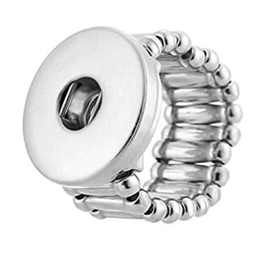 Imagem de Snap Jewelry Anel elástico banhado a prata serve em pingentes estilo gengibre tamanho padrão 18-20 mm My Prime Gifts