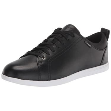 Imagem de Cole Haan Tênis feminino Carly, Couro preto/camurça/, 5 Wide