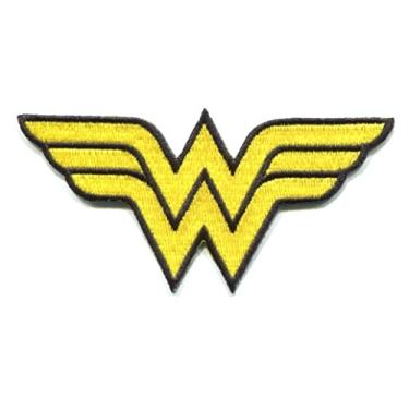 Imagem de Aplique de fantasia feminina pdc23 com logotipo símbolo do ww da Mulher Maravilha