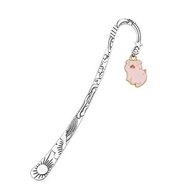 Imagem de WSNANG Porcos amante presente porco marca-página doce fazenda porco porquinho presente animal marcador de livro joias para mulheres meninas, Aço inoxidável, Aço inoxidável