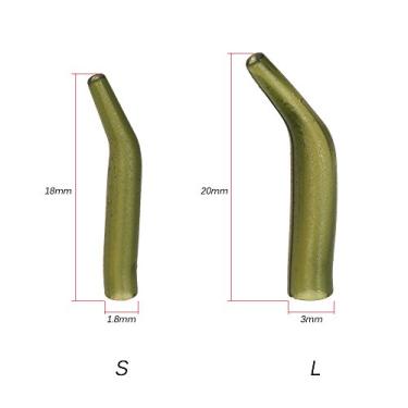 Imagem de Tingpai 50Pcs / Lot Carp Fishing Gancho Manga Camisola de elo Line er Sleeves Soft Tangle Fishing Ta le er Carp Fishing Accessories