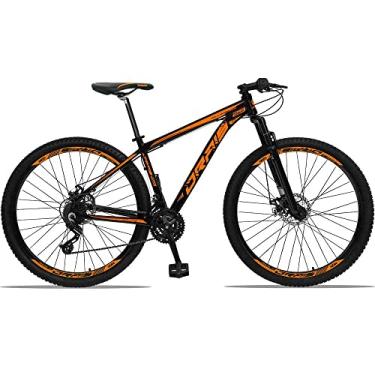 Imagem de Bicicleta Aro 29 Drais 21v Câmbio Shimano Freio a disco MTB Aluminun PRETO+LARANJA 19