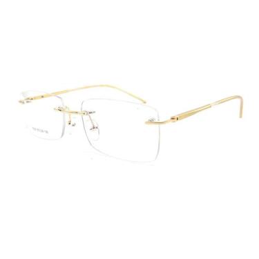 Imagem de Oculos Sem Aro De Grau Armação Balgrif Flutuante Unissex Retangular C7
