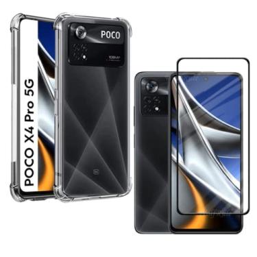 Imagem de Capa Capinha Anti Impacto + Película de Cerâmica 9D Para Poco X4 Pro - (Hard Glass Store)