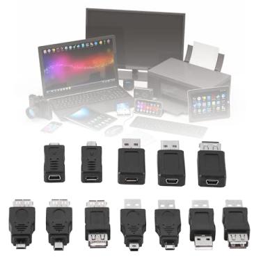 Imagem de Watris Veiyi Adaptador USB OTG de 12 peças, adaptador USB 2.0 macho para fêmea, kit adaptador conversor micro USB para computador, tablet, PC, celular