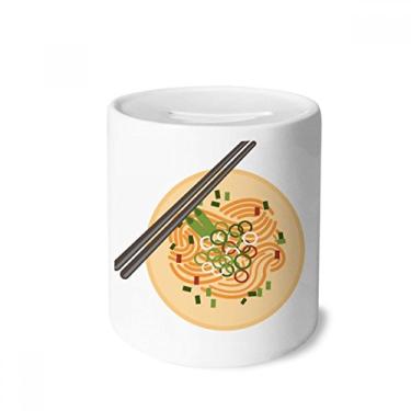 Imagem de DIYthinker Macarrão de prato chinês delicioso padrão de alimentos caixa de dinheiro caixa de cerâmica porta-moedas presente de cofrinho