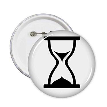 Imagem de Ampulheta Cálculos de Tempo Continuar Pinos Emblema Emblema Acessório Decoração 5 peças