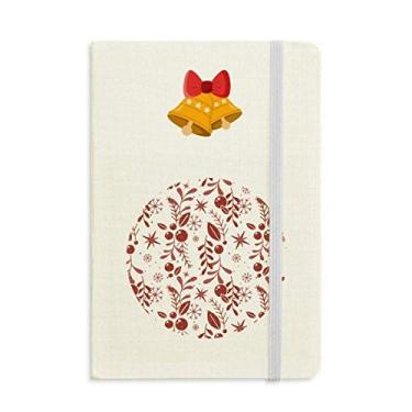Imagem de Caderno padrão de decoração branco vermelho mas Jingling Bell