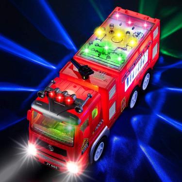 Caminhão de Bombeiros Com luz e Som Escada Sobe Gira 1:16 Brinquedo  Infantil Shiny Toys 000435 : : Brinquedos e Jogos