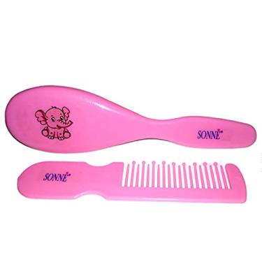 Imagem de Sonne Kit Pente E Escova Para Bebê Elefante Rosa