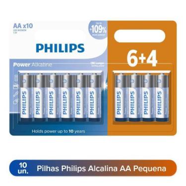 Imagem de Pilha Aa Pequena Philips Pilhas Comum Aa Alcalina Tipo Modelo 2A Cilin