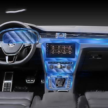 Imagem de LAVIYE Interior do carro GPS navegador console central transparente TPU película protetora Filme anti-risco, para Volkswagen Alltrack Variant