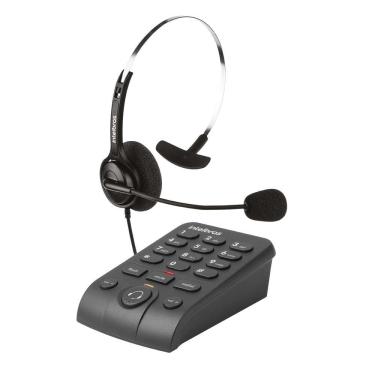 Imagem de Telefone Headset Base Discadora Com Fio Intelbras Hsb 40 Telemarketing Call Center	
