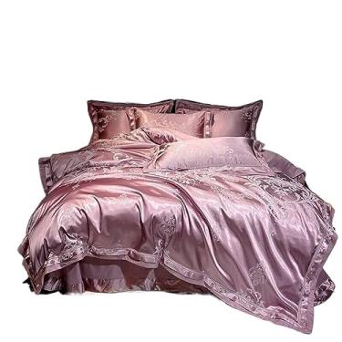 Imagem de Jogo de Cama Jogo de Lençol Conjunto De Cama De Quatro Peças De Algodão Para Casa Lençol Capa De Cama Cetim Macio 4 Peças Conjunto de Capas de Edredão (Color : B, Size : 1.8/2m bed)