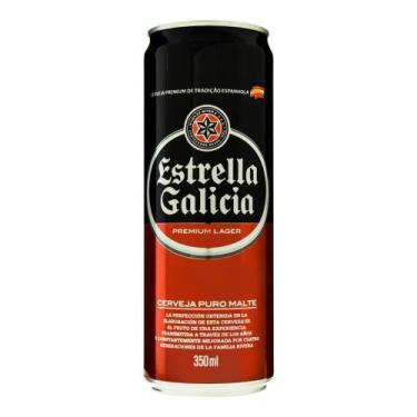 Imagem de Kit Com 12 Cerveja Estrella Galicia Premium Lager Lata 350 Ml