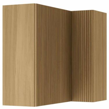 Imagem de Armário Aéreo de Canto Nesher Rainha em MDF 15mm com 2 Portas e 1 Prateleira - 92cm de largura