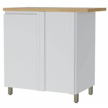 Imagem de Balcão de Canto Nesher Rainha em MDF 15mm com 1 Porta e 1 Prateleira - 92cm de largura 