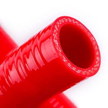Imagem de JOIUYOLJ Mangueira de radiador de silicone de 3 camadas para Proton Gen 2 Waja Satria Neo Exora 1.6L CamPro Transmissão Manual (Vermelho)