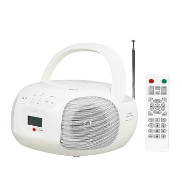 Imagem de Bluetooth Portátil CD Player Boombox  Rádio AM FM Estéreo  Controle Remoto  Temporizador de sono