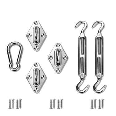 Imagem de (15cm ) - Sunshades Depot Triangle Sun Shade Sail Hardware kit Set 15cm Super Heavy Duty