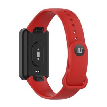 Imagem de Pulseiras de silicone NSmart compativeis com Redmi Smartband PRO (Único, Vermelha)