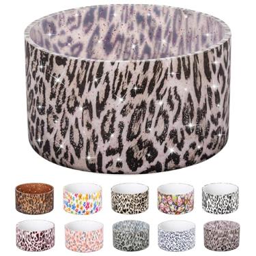 Imagem de Snowfall Capa protetora de silicone com glitter para Stanley Cup 567.0-1,134 g, capa protetora para garrafa de água Hydro Flask 340.2-680.4 g (ametista espumante)