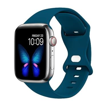 Imagem de Tighesen Pulseiras esportivas compatíveis com Apple Watch Ultra 2/Ultra SE séries 10/9/8/7/6/5/4/3/2/1 de 38 mm, 40 mm, 41 mm, 42 mm, 44 mm, 45 mm, 46 mm, 49 mm, P/M M/G para mulheres/homens,