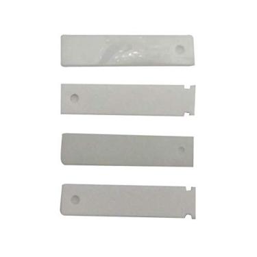 Imagem de WE1M504 (2) WE1M1067 (2) Kit de corrediça de tambor/corrediças de rolamento de secador adequado para substituição de secador GE e Hotpoint