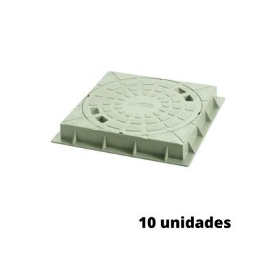 Imagem de Kit 10 Tampas Para Caixa De Gordura E Inspeção 300mm Amanco