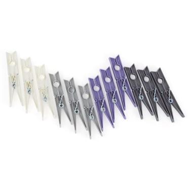 Imagem de Prendedores de plástico multiuso 12 peças - Simplo, U, LILÁS