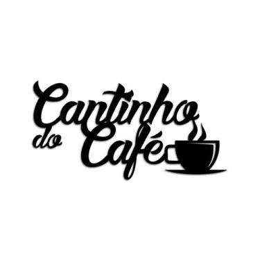 Imagem de Quadro Painel Cantinho Do Café Decoração Cozinha Mdf Vazado 3mm - Impé