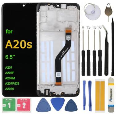 Imagem de UYGHHK Substituição de tela LCD para Samsung Galaxy A20S 6,5'' 2019 A207 A207F A207M SM-A207F/DS SM-A2070 Montagem LCD Display Touch Screen Digitalizador com moldura de ferramentas