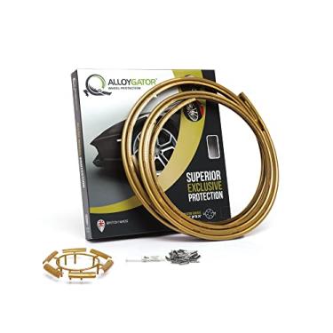 Imagem de AlloyGator Protetores de roda de liga leve | Protetores de aro | Proteção de roda | Proteção de roda de liga | Serve para rodas de 30 a 61 cm de diâmetro | 14 cores | Pacote com 4 (ouro, rodas de até 61 cm)