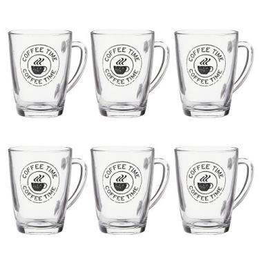 Imagem de Xicara de vidro 210ml jg. c/6pcs xivi038 - CASAMBIENTE