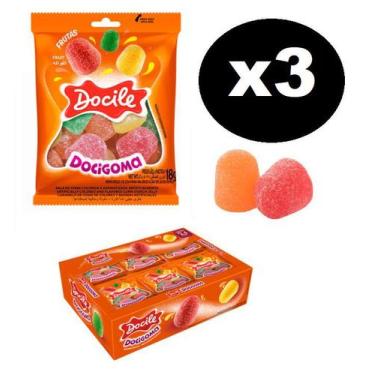 Imagem de 3 Caixas Bala de Goma Mini Sino Sortido 24X18g - Docile